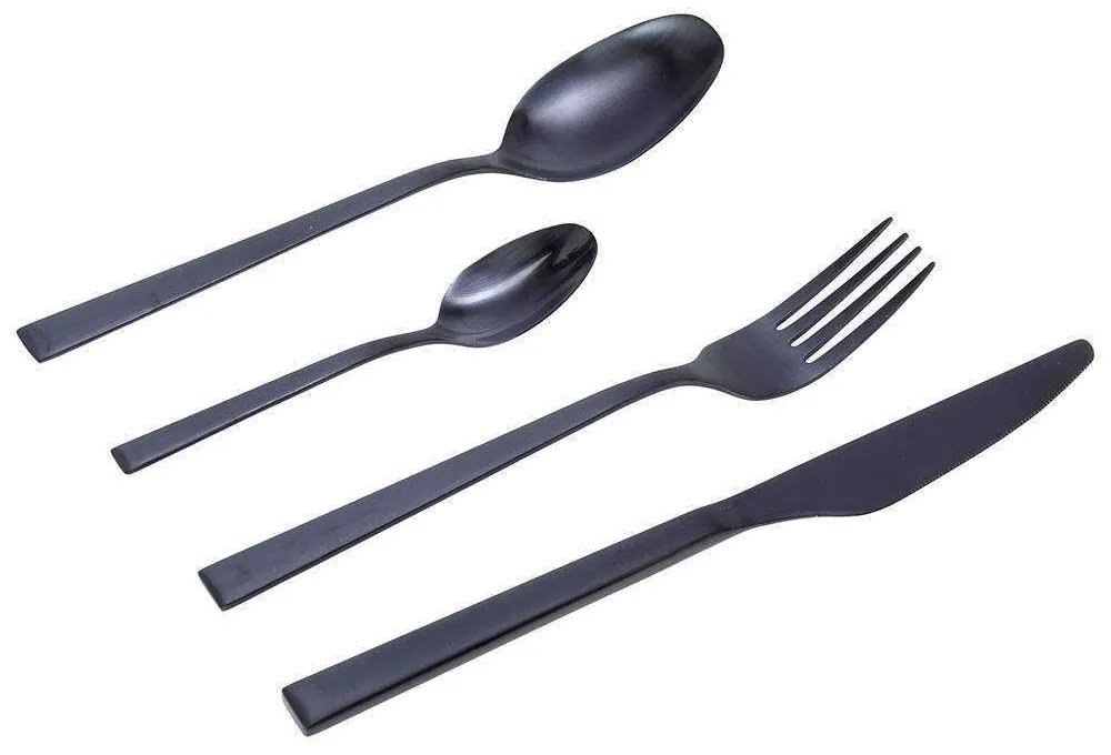 Μαχαιροπίρουνα Durable (Σετ 24Τμχ) 45.562.04 Black Cryspo Trio 24 τμχ Stainless Steel
