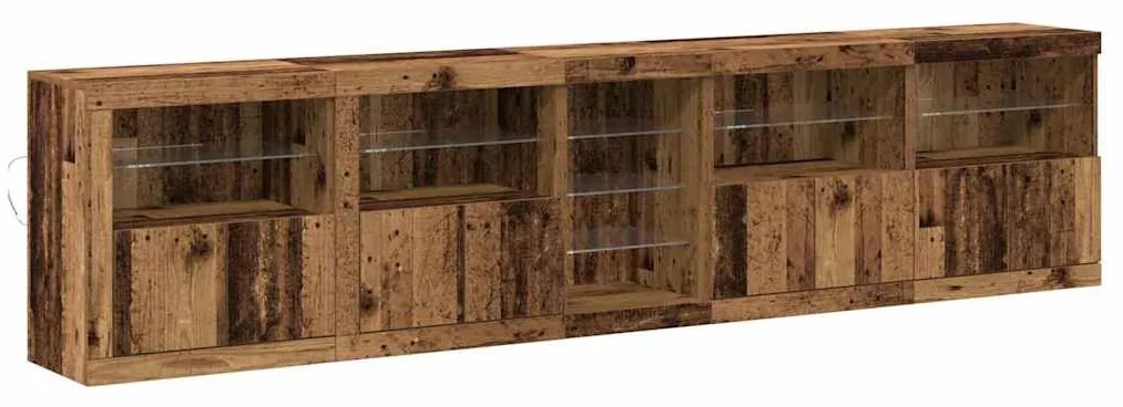 vidaXL Πλαϊνό γραφείο Παλαιό ξύλο 283 x 37 x 67 εκ Επεξεργασμένο ξύλο