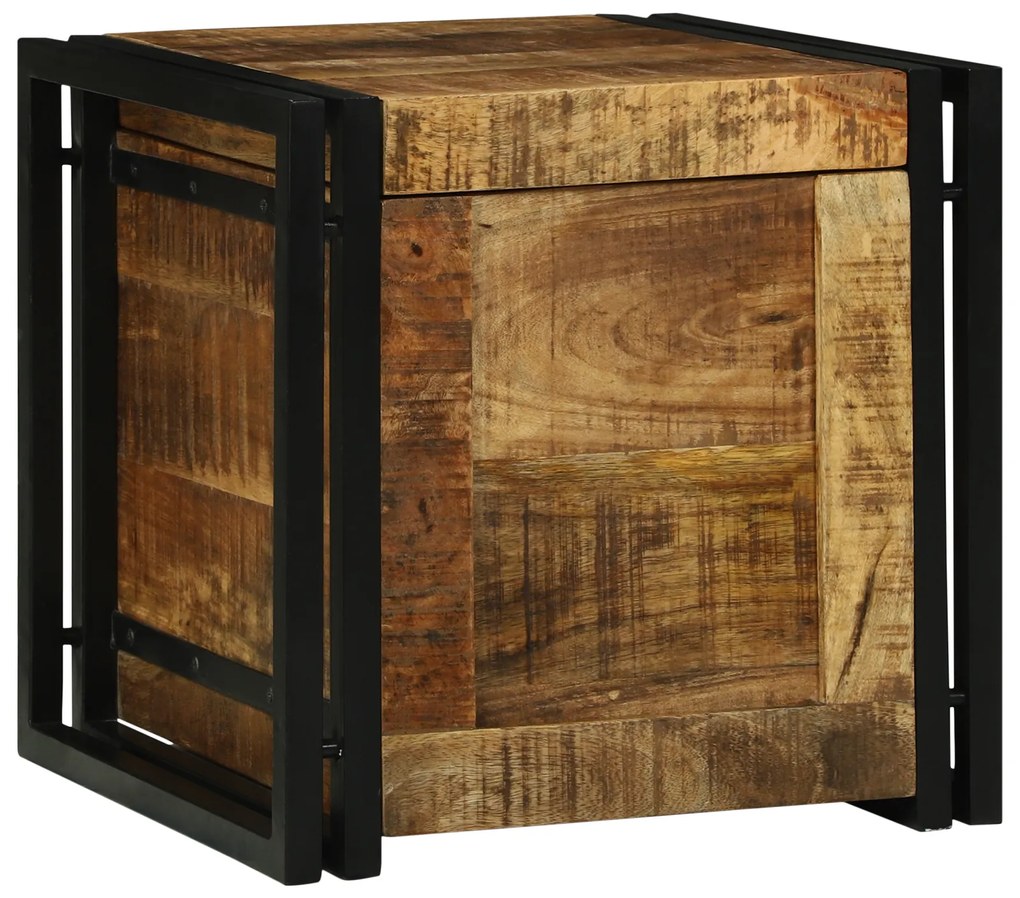 vidaXL κουτί αποθήκευσης  40x40x40 εκ. μασίφ τραχύ ξύλο μάνγκο