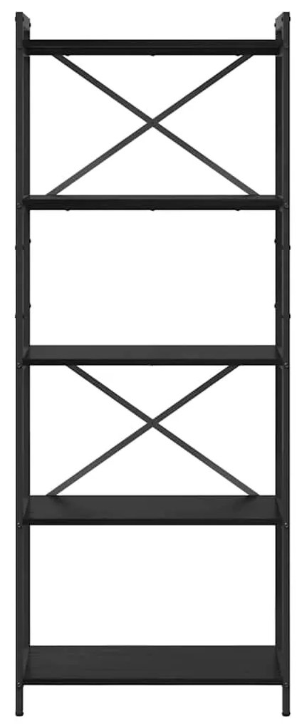vidaXL Βιβλιοθήκη Μαύρη δρυς 60 x 30 x 153 εκ Επεξεργασμένο ξύλο