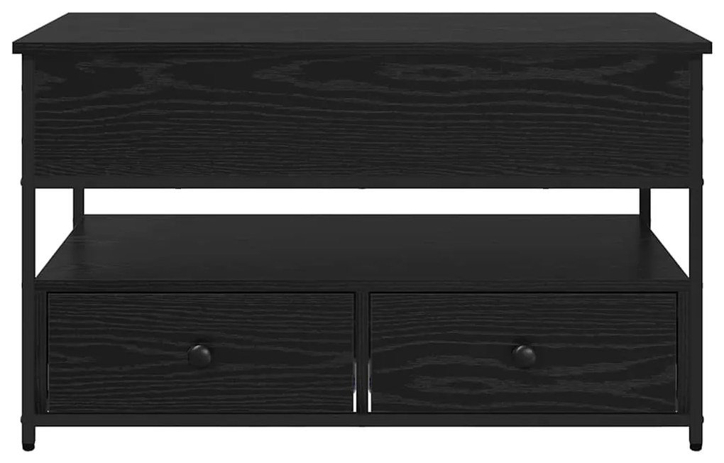 vidaXL Τραπεζάκι σαλονιού με συρτάρι Μαύρη Οξυά 85 x 50 x 50 εκ.
