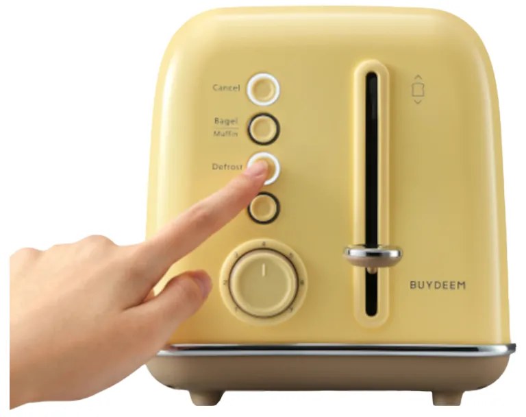 BUYDEEM 2 Slice Toaster, model DT620E, color Mellow Yellow, EU