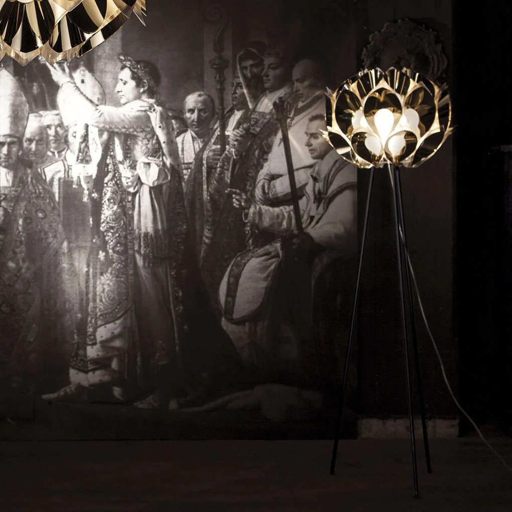 Φωτιστικό Δαπέδου Led Flora Gold Slamp Aluminium, Polypropylene