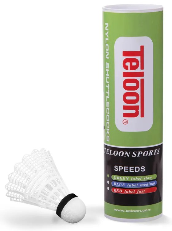 Μπαλάκια Badminton Προπόνησης Χαμηλής Ταχύτητας Teloon 6 τμχ. 42073