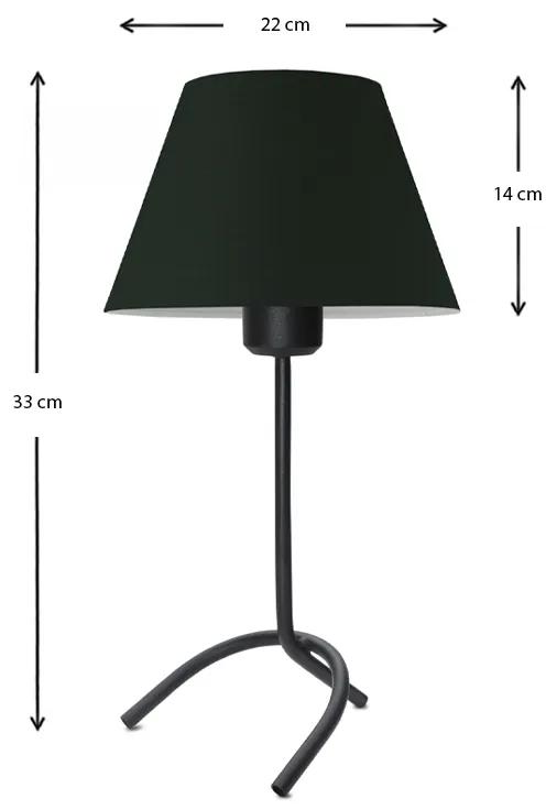 Φωτιστικό επιτραπέζιο Dario Megapap E27 υφασμάτινο - μεταλλικό χρώμα μαύρο Φ22x33εκ.