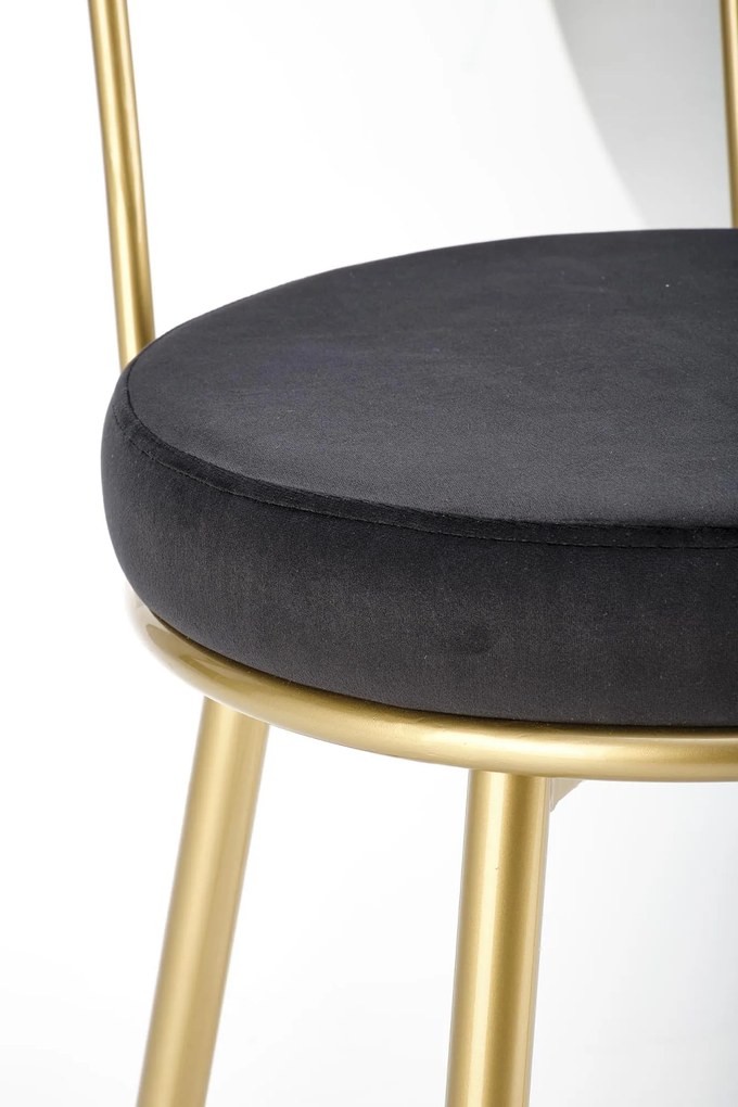 H115 bar stool, black / gold