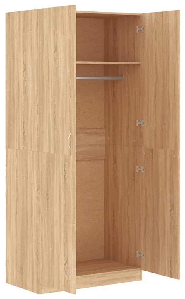 vidaXL Ντουλάπα Χρώμα Sonoma Δρυς 90 x 52 x 200 εκ. από Επεξ. Ξύλο