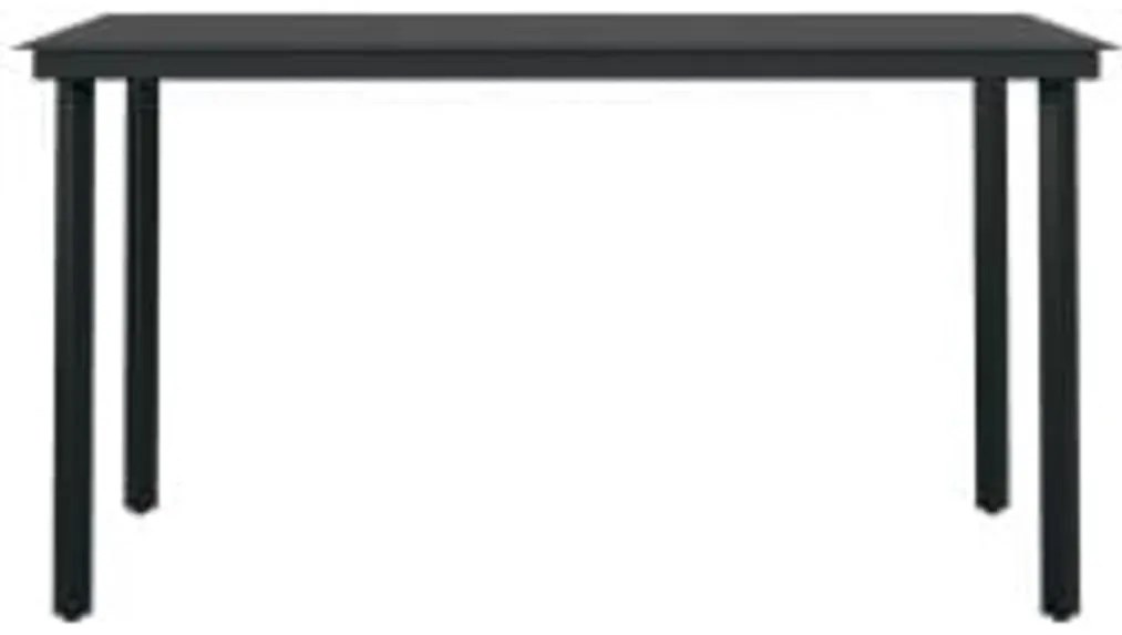 vidaXL Σετ Τραπεζαρίας Κήπου 5 Τεμαχίων Μαύρο με Μαξιλάρια