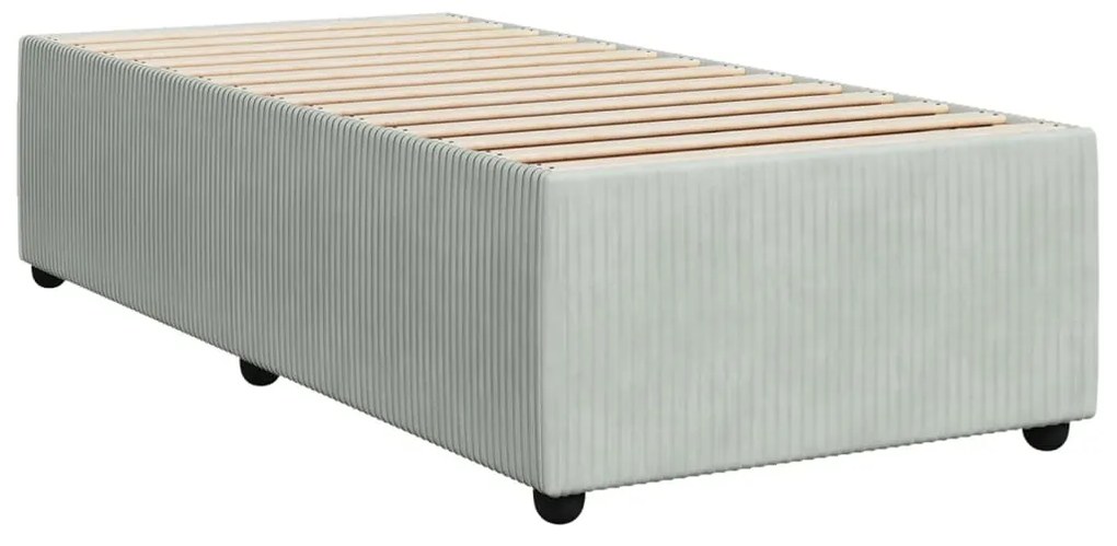 ΚΡΕΒΑΤΙ BOXSPRING ΜΕ ΣΤΡΩΜΑ ΑΝΟΙΧΤΟ ΓΚΡΙ 80X200 ΕΚ. ΒΕΛΟΥΔΙΝΟ 3292196