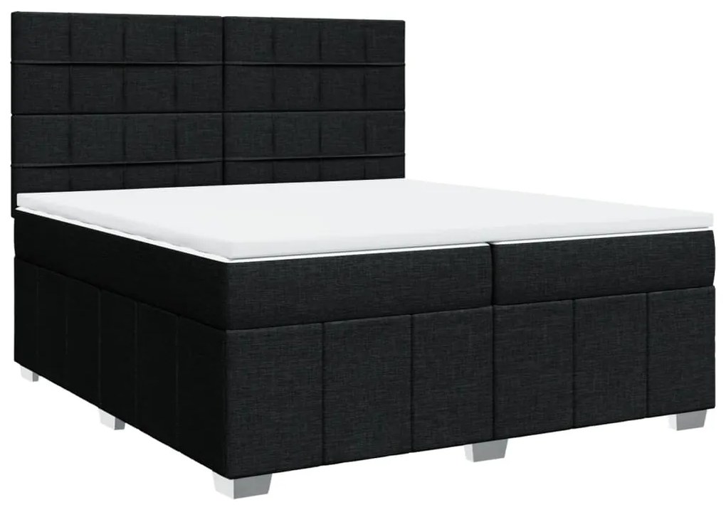 ΚΡΕΒΑΤΙ BOXSPRING ΜΕ ΣΤΡΩΜΑ ΜΑΥΡΟ 200X200 ΕΚ. ΥΦΑΣΜΑΤΙΝΟ 3291777