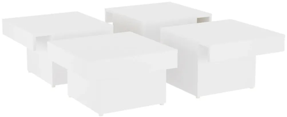 vidaXL Τραπεζάκι Σαλονιού Λευκό 90 x 90 x 28 εκ. Επεξεργασμένο Ξύλο