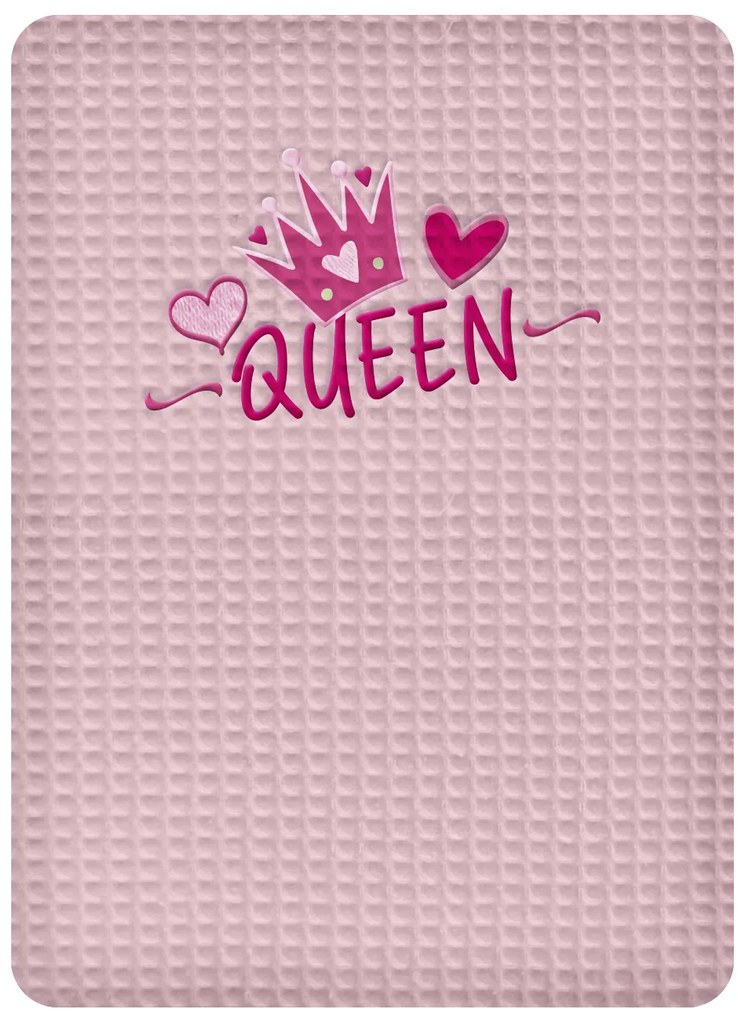 Παιδική Κουβέρτα Πικέ 110X140 Queen Pink