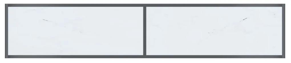Τραπέζι Κονσόλα Λευκό 180 x 35 x 75,5 εκ. από Ψημένο Γυαλί - Λευκό