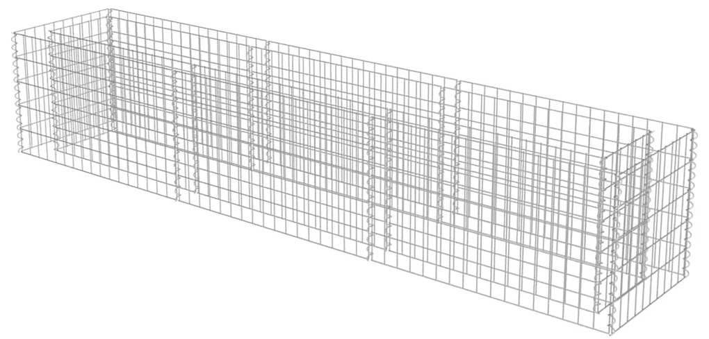 vidaXL Συρματοκιβώτιο-Γλάστρα Υπερυψωμένη 270x50x50 εκ. Γαλβ. Χάλυβας