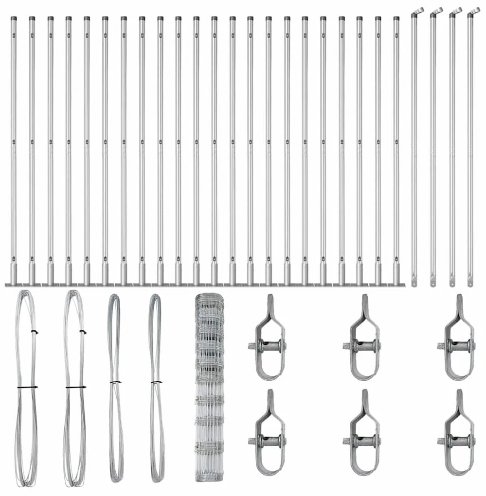 vidaXL Στύλος Περιφράξεων Γαλβανισμένο 50 x 1,2 m Ατσάλι