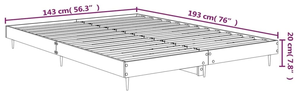 ΠΛΑΙΣΙΟ ΚΡΕΒΑΤΙΟΥ ΚΑΠΝΙΣΤΗ ΔΡΥΣ 140X190 ΕΚ. ΕΠΕΞΕΡΓΑΣΜΕΝΟ ΞΥΛΟ 832282