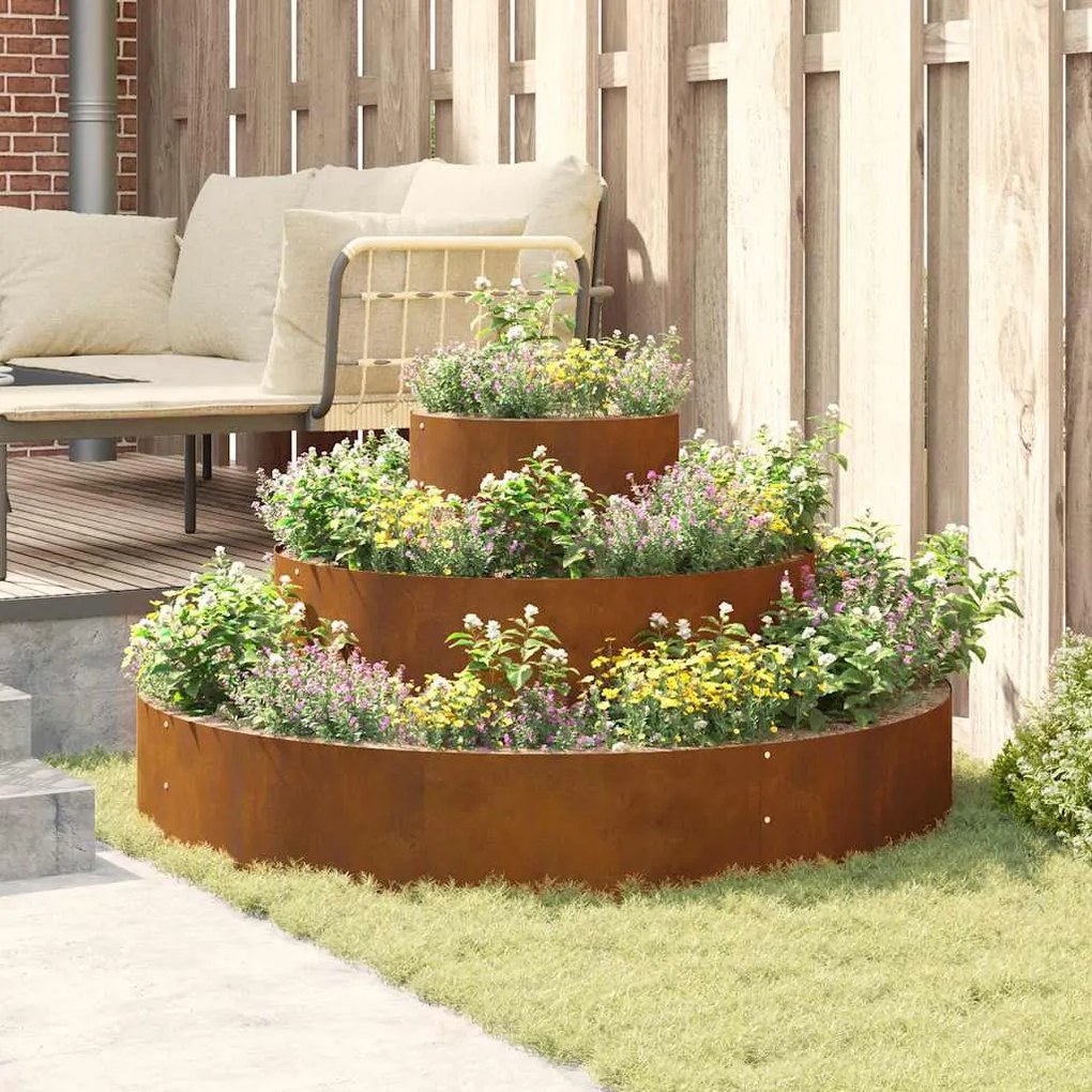 vidaXL Γλάστρα Κήπου Καφέ 120 x 120 x 20 εκ.