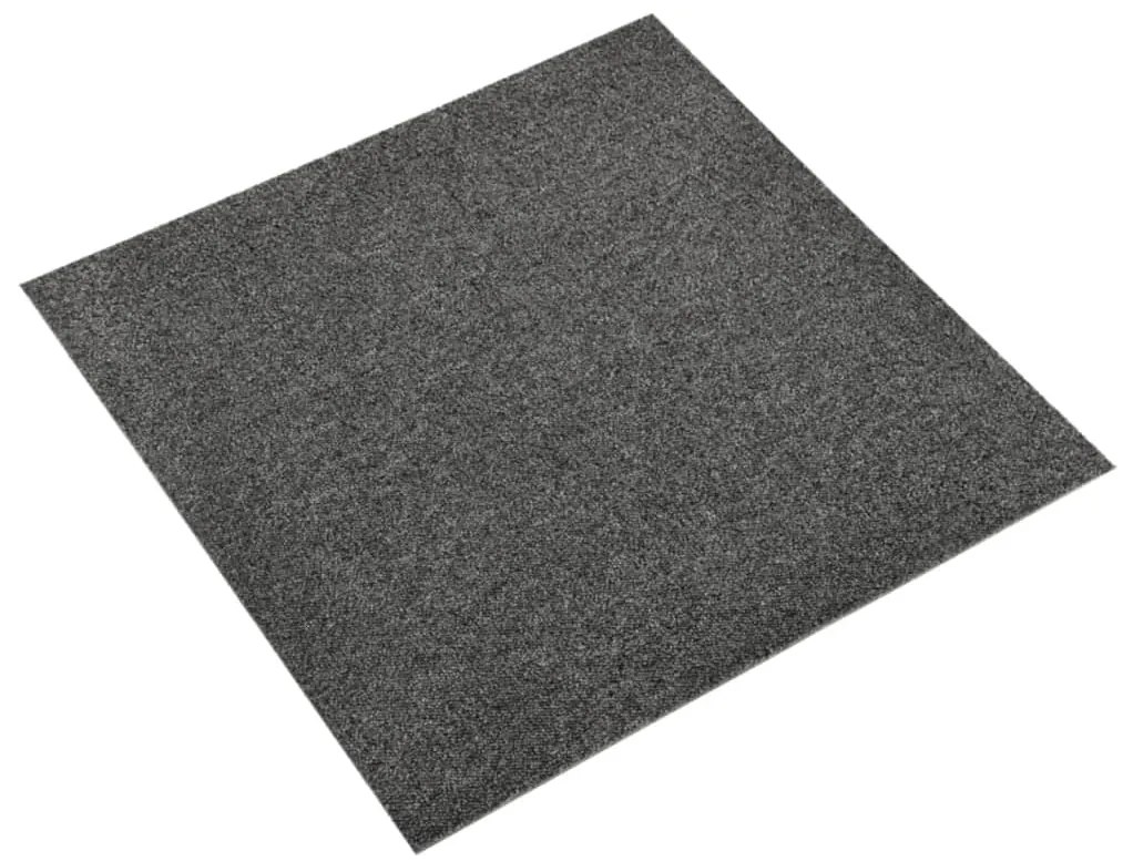 vidaXL Μοκέτα Πλακάκι 20 τεμ. Ανθρακί 5 μ² 50x50 εκ.