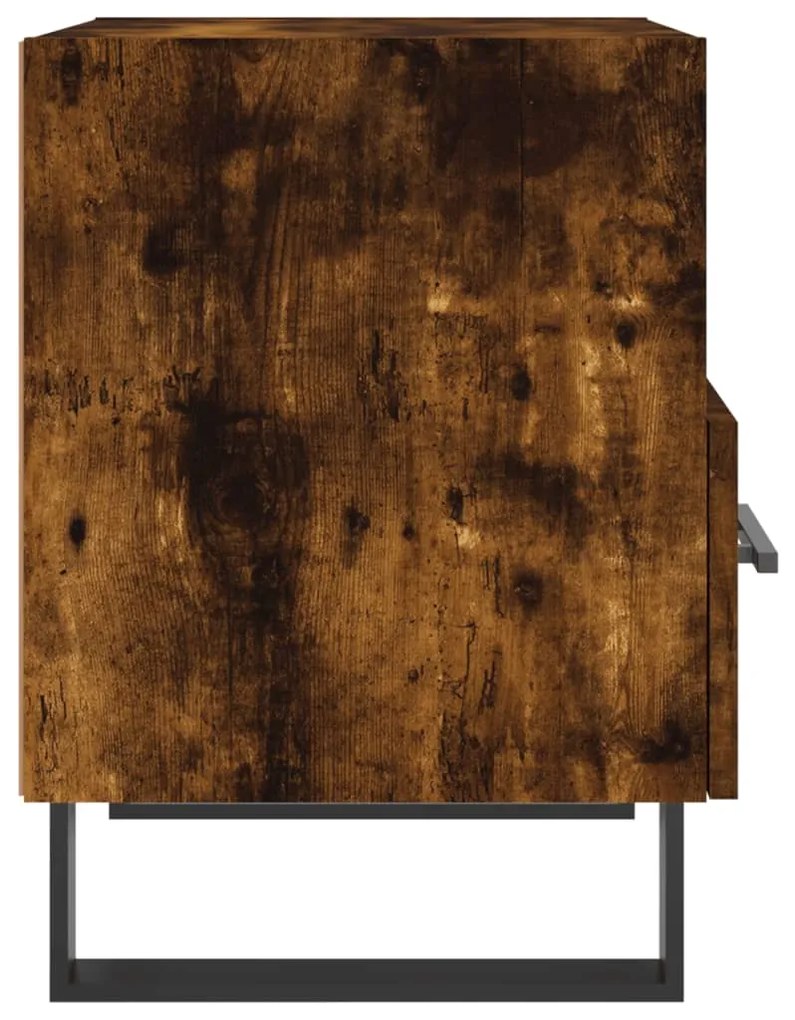 vidaXL Κομοδίνο Καπνιστή Δρυς 40 x 35 x 47,5 εκ. από Επεξεργ. Ξύλο