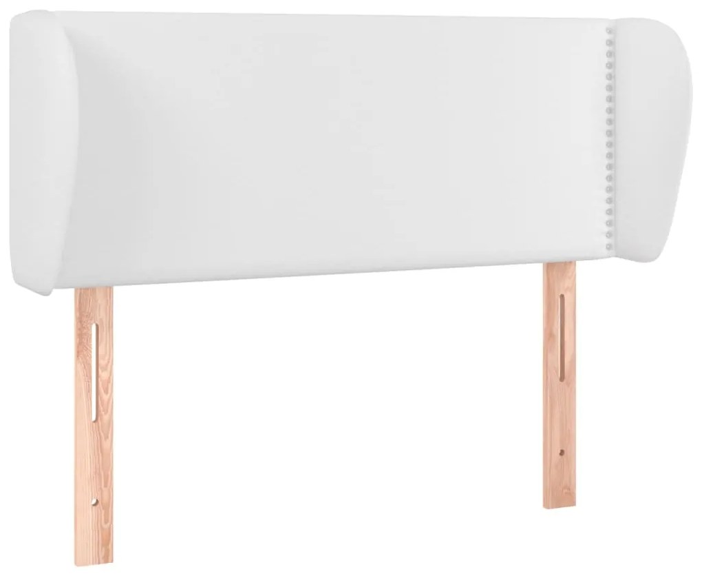 vidaXL Κεφαλάρι με Πτερύγια Λευκό 93x23x78/88 εκ. Συνθετικό Δέρμα