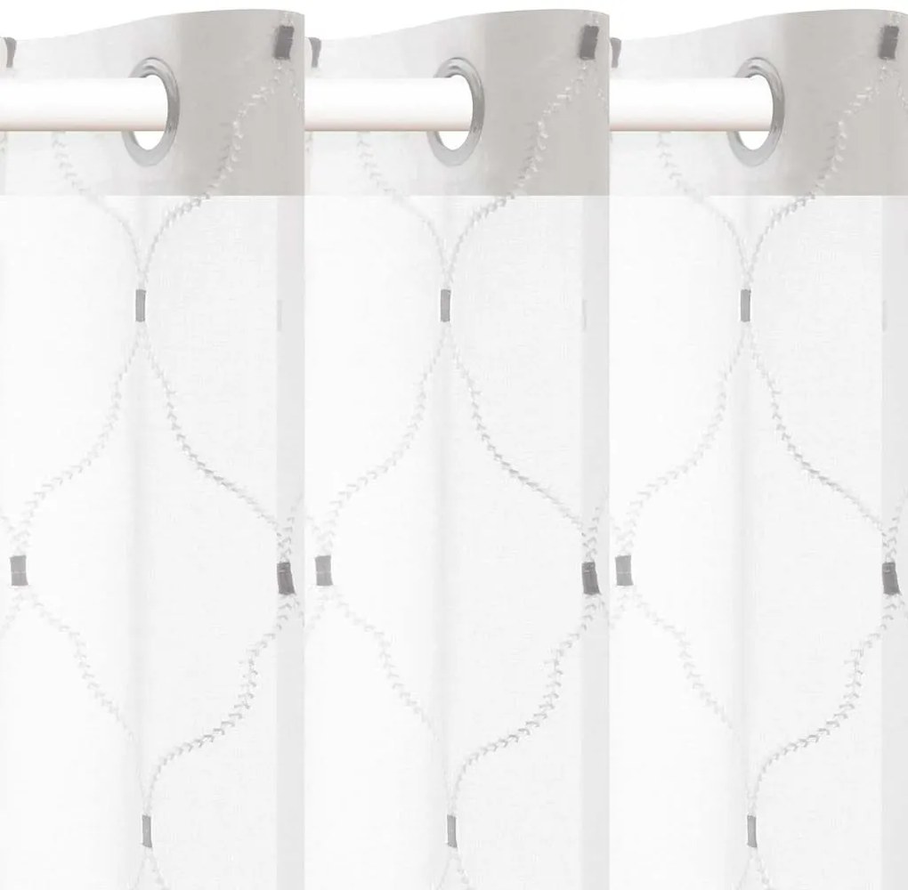 vidaXL Κουρτίνες 2 pcs Λευκό 140 x 245 cm Πολυεστέρας