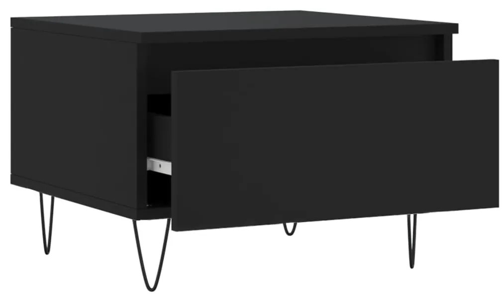 vidaXL Τραπεζάκια Σαλονιού 2 τεμ. Μαύρα 50 x 46 x 35 εκ. Επεξεργ. Ξύλο