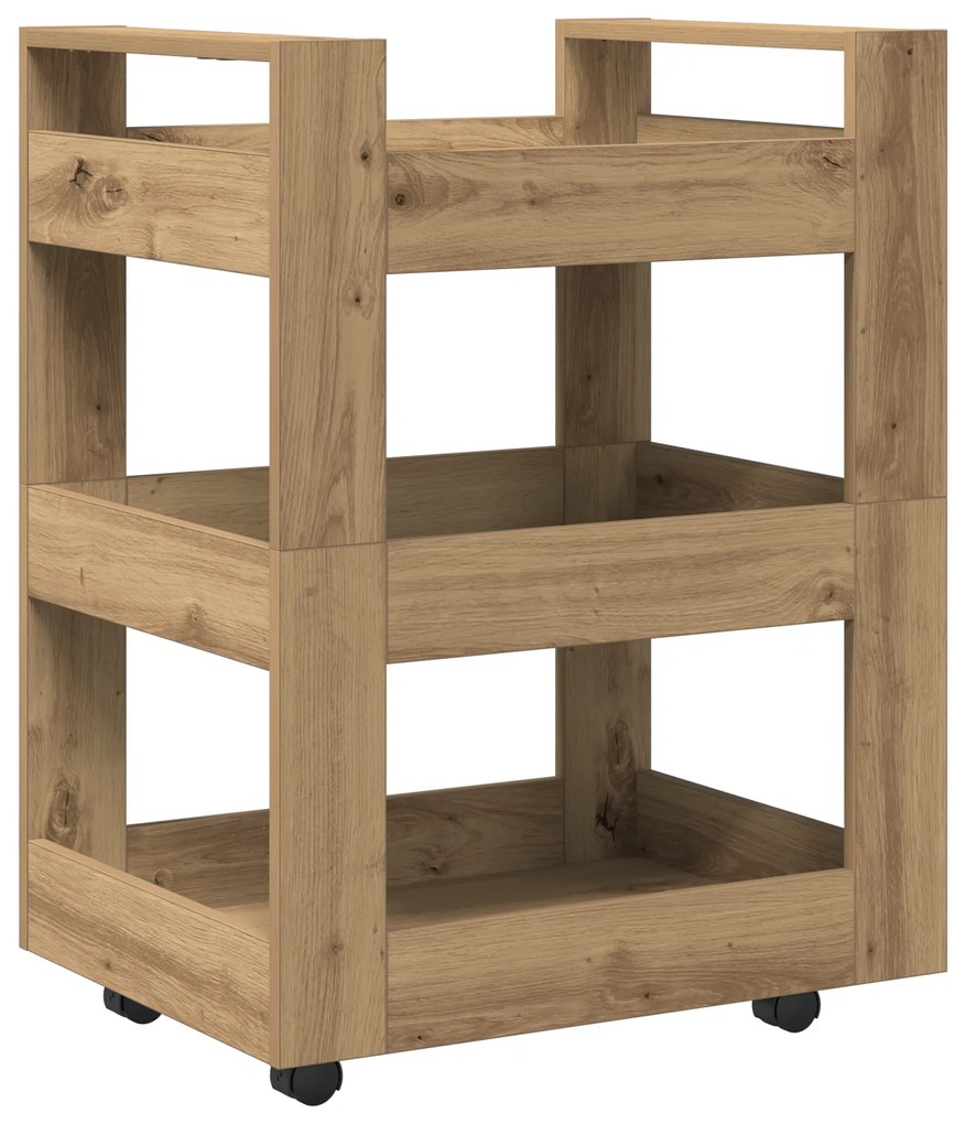 vidaXL Κουζίνα Τρόλεϊ Artisan Oak 60x45x80 εκ. Μηχανική Ξυλεία