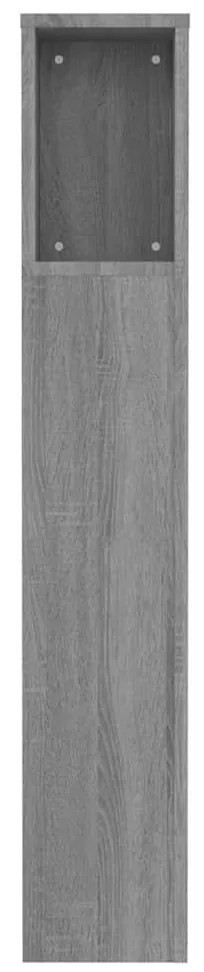 vidaXL Κεφαλάρι Με Αποθηκευτικό Χώρο Γκρι Sonoma 100 x 18,5 x 104,5 εκ