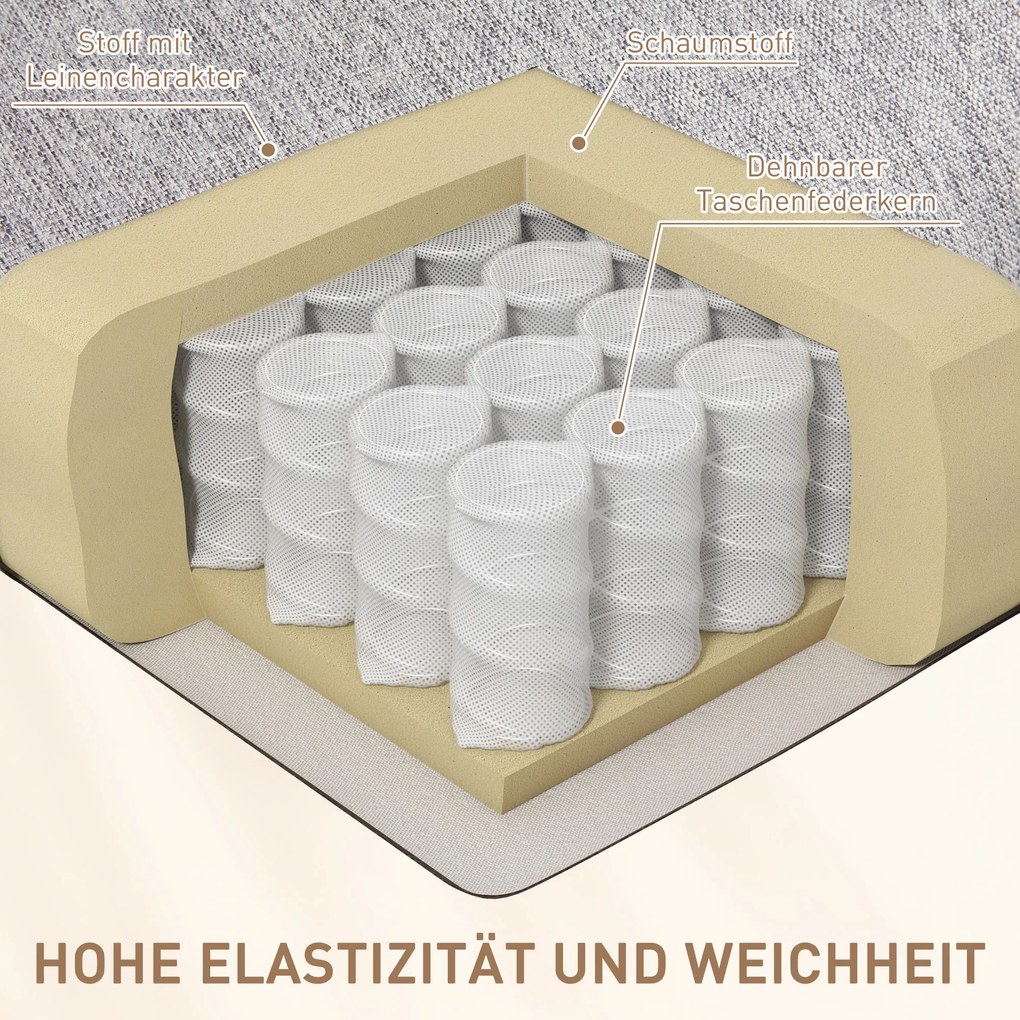 HOMCOM Πολυθρόνα Relax, Ανακλινόμενη, Άνετη, 89x101x105 cm, Γκρι