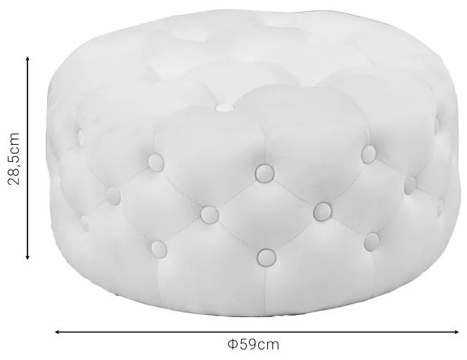 Σκαμπό-πουφ Ferdia βελούδο κρεμ Φ59x28.5εκ 59x59x28.5 εκ.