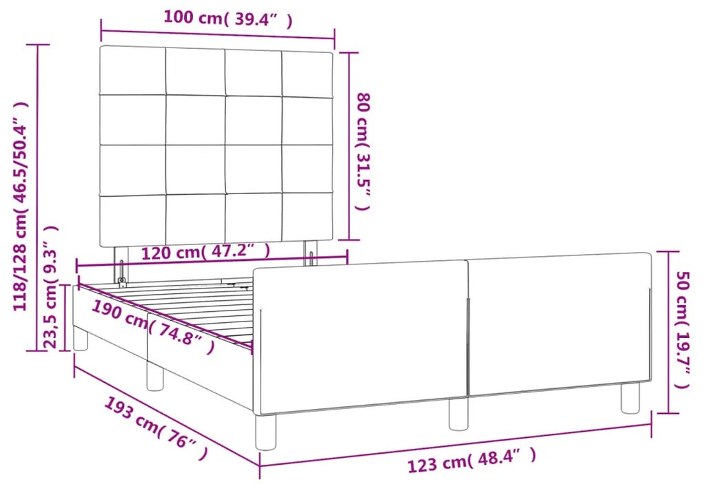 ΠΛΑΙΣΙΟ ΚΡΕΒΑΤΙΟΥ ΜΕ ΚΕΦΑΛΑΡΙ ΜΑΥΡΟ 120 X 190 ΕΚ ΒΕΛΟΥΔΙΝΟ 3270580