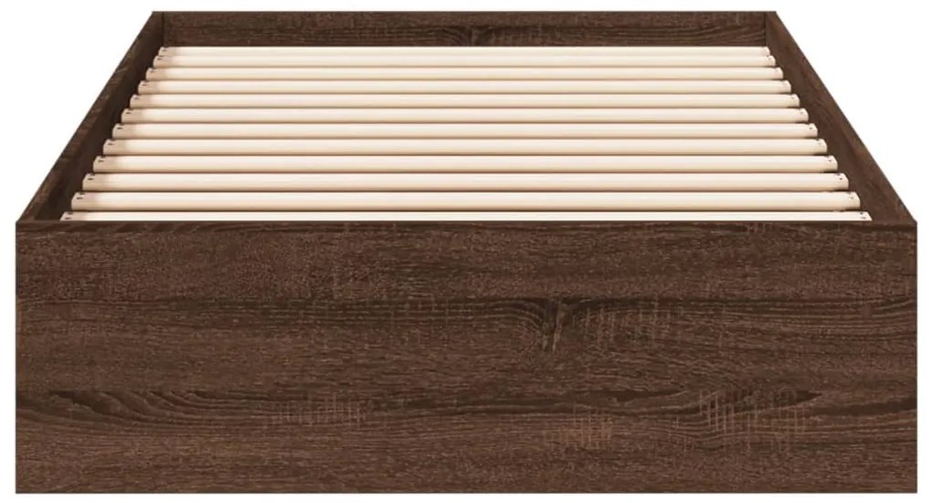 vidaXL Πλαίσιο Κρεβατιού με συρτάρια Καφέ δρυς 90x190 εκ. Επεξ. Ξύλο