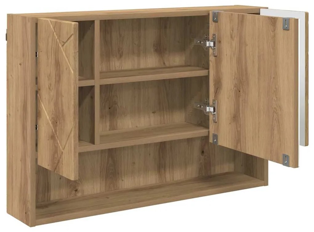 vidaXL Ντουλάπα Καθρέφτη Επιτοίχιο Artisan Oak 80 x 17 x 55 εκ