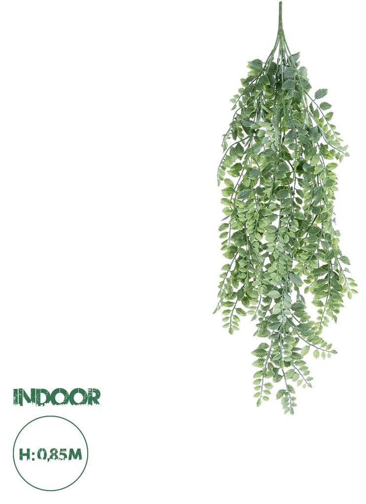 GloboStar® Artificial Garden HANGING FERN BRANCH  20831 Τεχνητό Διακοσμητικό Κρεμαστό κλαδί Φτέρης Μ30 x Π10 x Υ85cm