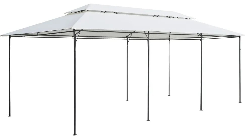 vidaXL Κιόσκι Λευκό 600 x 298 x 270 εκ. 180 γρ./μ²