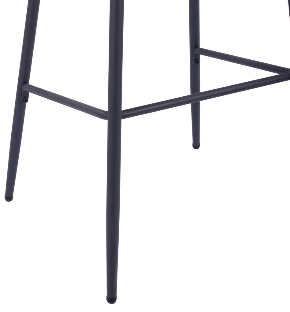 Σκαμπό Μπαρ KADE C5715 Μεταλλικό με Wicker Σχοινί Μπέζ 54x54x103 εκ. 54x54x103 εκ.