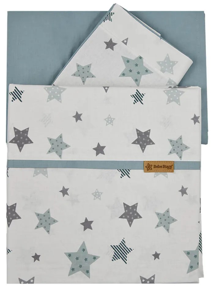 Σεντόνια Κούνιας (Σετ) Bebe Stars Grey Stars 201-184