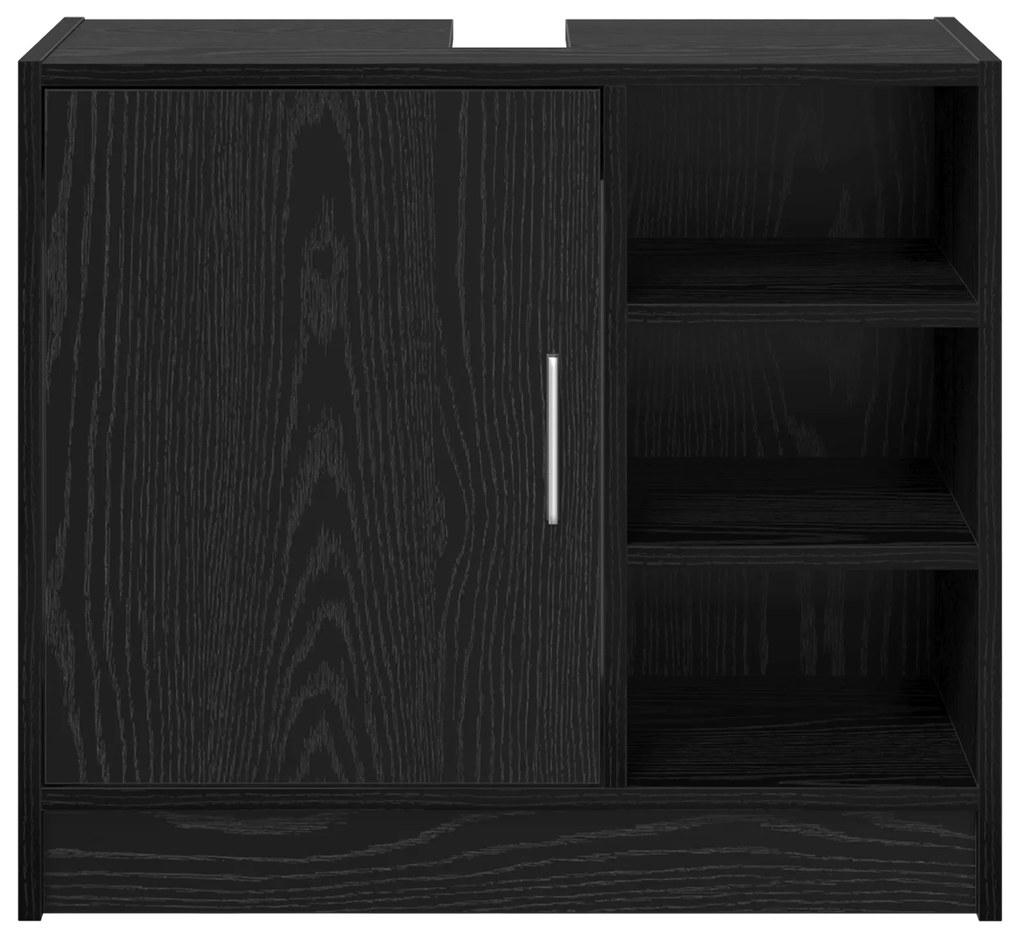 vidaXL Ντουλάπι Νιπτήρα  Μαύρη Βελανιδιά 63x29x55 εκ. Επεξεργασμένο Ξύλο