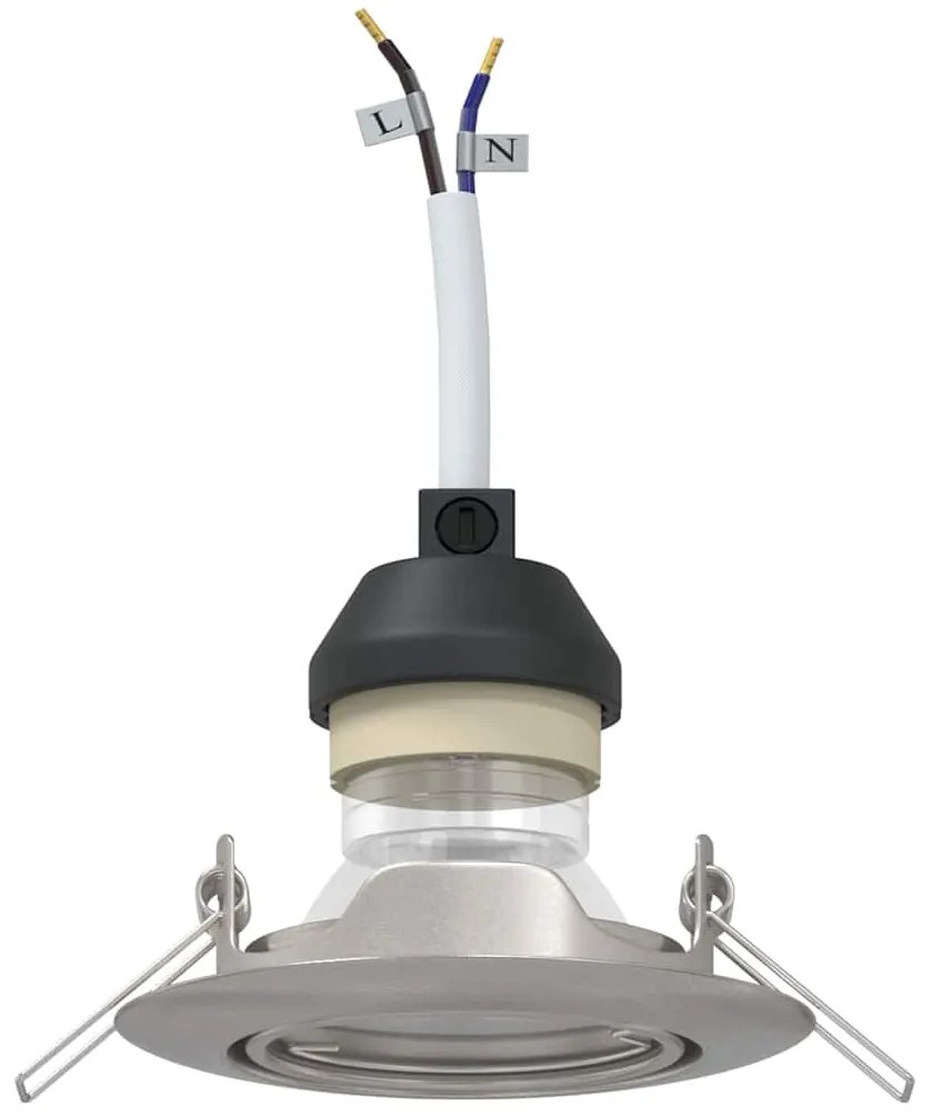 vidaXL Spotlights με προβολείς 6 pcs Ασημί 9 x 9 εκ. Μέταλλο