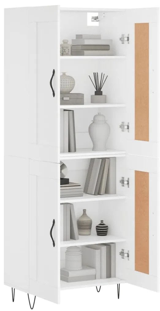 vidaXL Ντουλάπι Λευκό 69,5x34x180 εκ. από Επεξεργασμένο Ξύλο