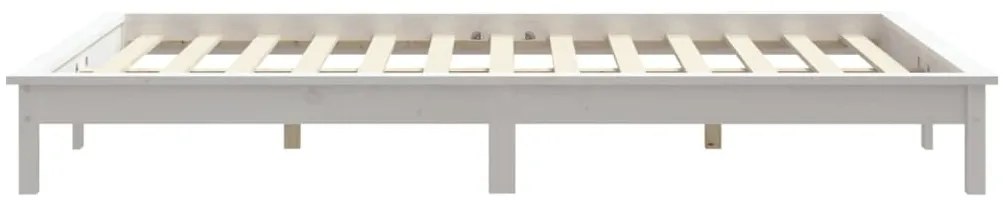 vidaXL Σκελετός Κρεβ. Χωρίς Στρώμα Λευκό 140x190 εκ Μασίφ Πεύκο