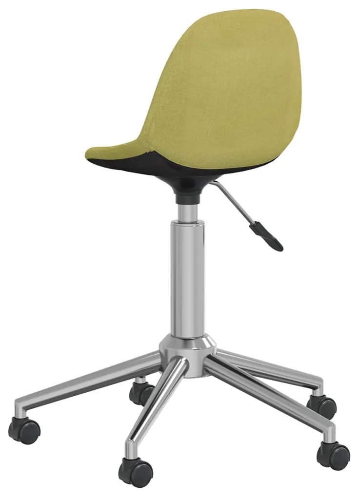 vidaXL 3086067 Swivel Dining Chairs 6 pcs Green Fabric (3x333470)