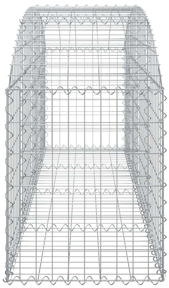 vidaXL Συρματοκιβώτιο Τοξωτό 200x50x60/80εκ. από Γαλβανισμένο Χάλυβα