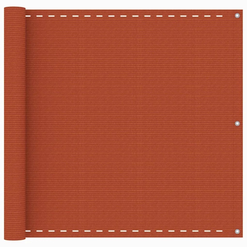 Διαχωριστικό Βεράντας Πορτοκαλί 90 x 600 εκ. από HDPE