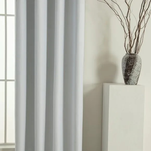 Beauty Home Κουρτίνα Full Blackout σκίασης με 8 κρίκους Soft Art 8391 Ice-Ecru 140x270 Πάγου