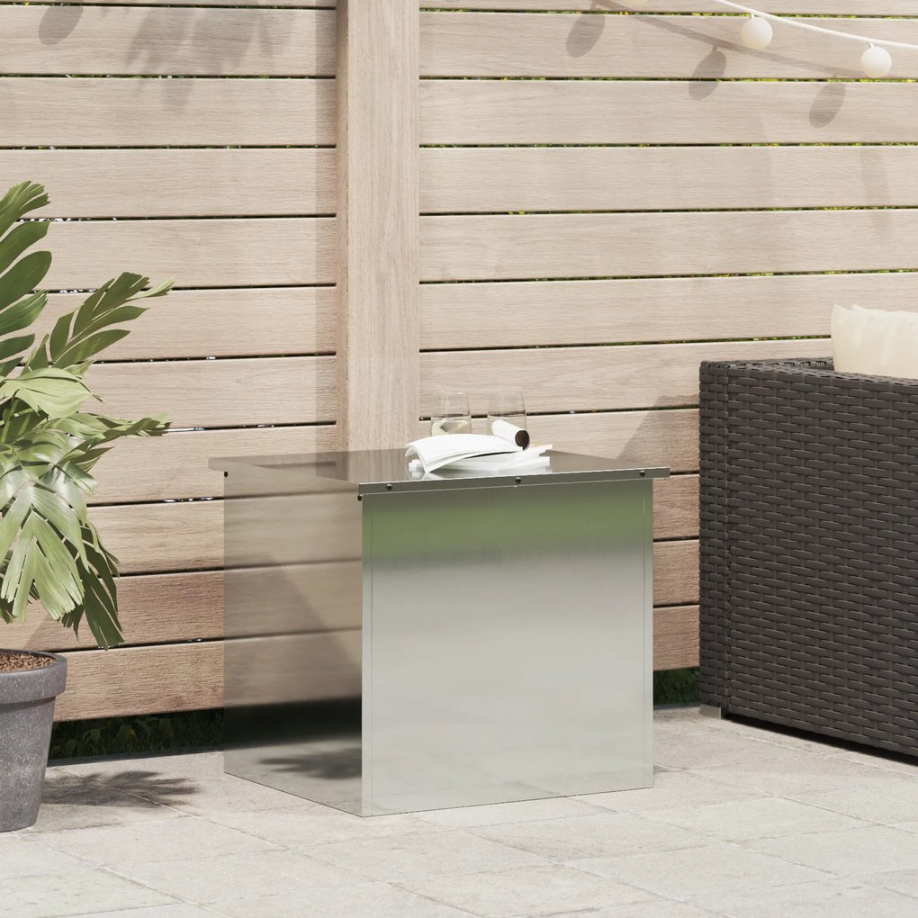vidaXL Υπαίθριο κουτί αποθήκευσης - 55x50.5x50 εκ. από γαλβανισμένο ατσάλι
