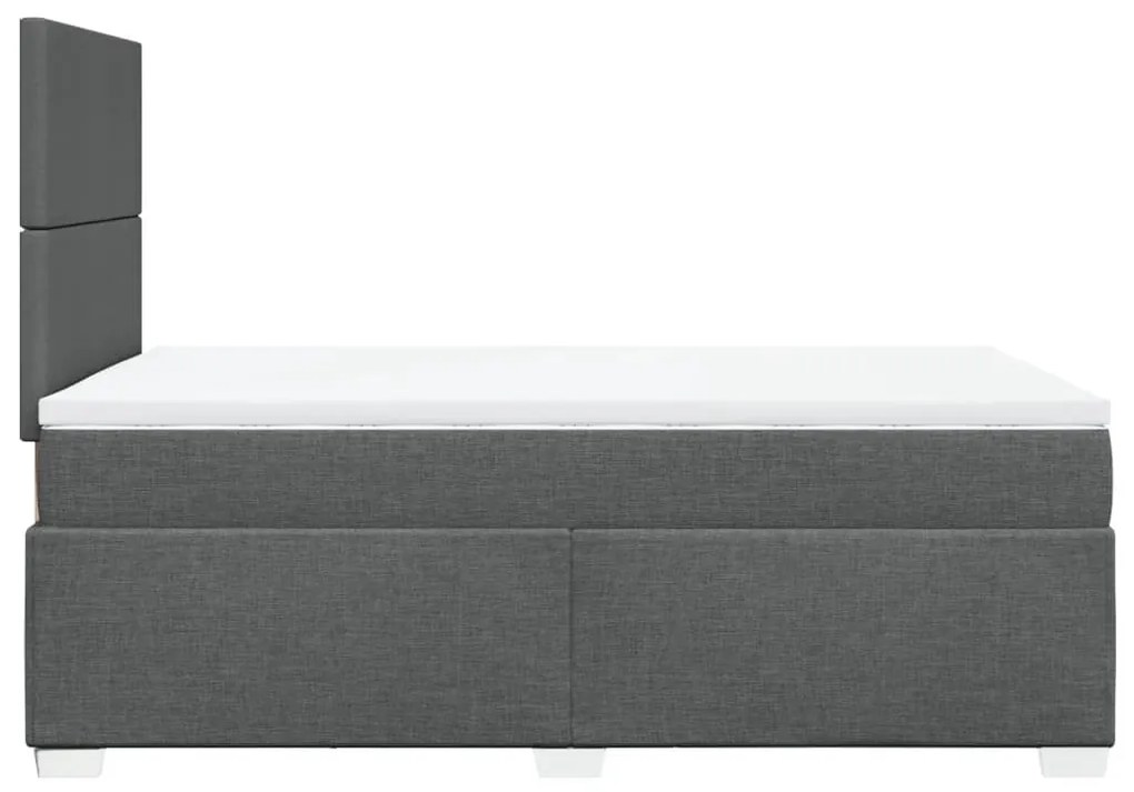 ΚΡΕΒΑΤΙ BOXSPRING ΜΕ ΣΤΡΩΜΑ ΣΚΟΥΡΟ ΓΚΡΙ 120X200 ΕΚ. ΥΦΑΣΜΑΤΙΝΟ 3290449