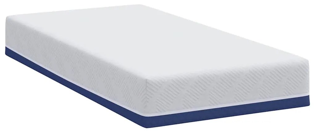 vidaXL Στρώμα Λευκό και Μπλε 80 x 160 cm Pěna