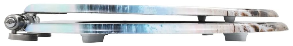 vidaXL Κάλυμμα Λεκάνης με Καπάκι Soft Close Σχέδιο Κοχύλι από MDF