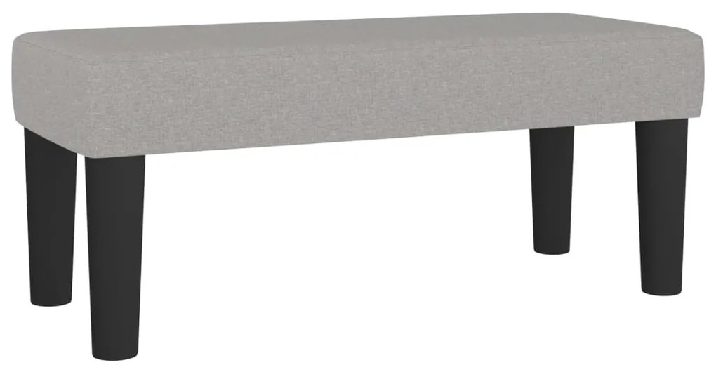 vidaXL Κρεβάτι Boxspring με Στρώμα Ανοιχτό Γκρι 90x200 εκ. Υφασμάτινο